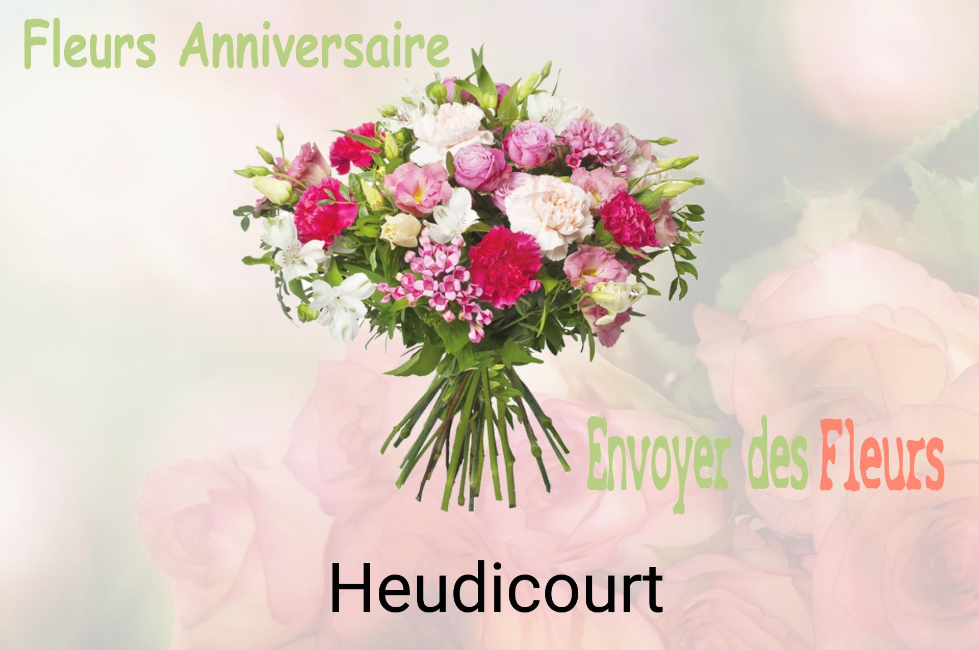 Bouquet de fleurs d’anniversaire livré à Heudicourt