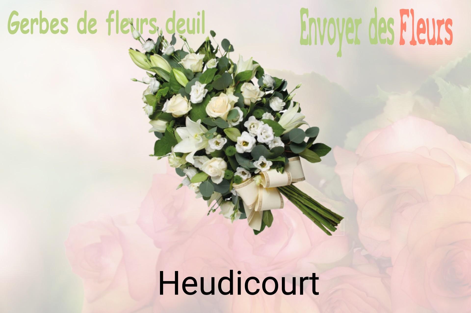 Gerbe de fleurs de deuil livrée à Heudicourt